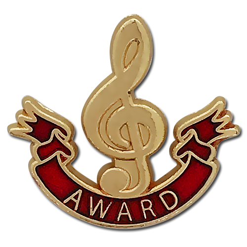 Music Clef Award Badge by School Badges UK