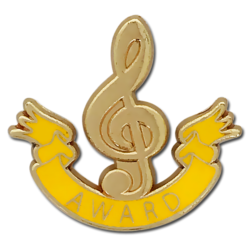 Music Clef Award Badge by School Badges UK