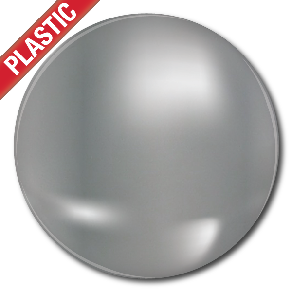 'Plain' Metallic Plastic Button Badge (Pack of 25) by School Badges UK