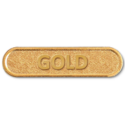 Gold Metal Bar Badge - School Badges UK