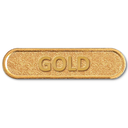 Gold Metal Bar Badge - School Badges UK
