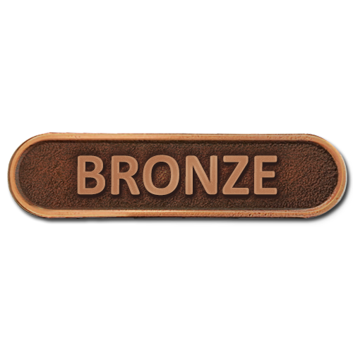 Bronze Metal Bar Badge - School Badges UK
