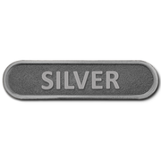 Silver Metal Bar Badge - School Badges UK