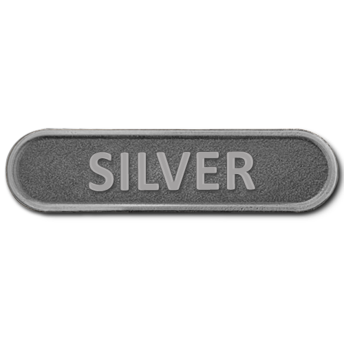 Silver Metal Bar Badge - School Badges UK