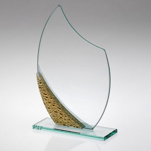 Jade Glass Plaque With Gold/Silver Bubble Detail (4mm Thick) - 165mm by Legacy Outfitters