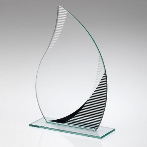 Jade Glass Flame With Silver/Black Detail (4mm Thick) - 165mm by Legacy Outfitters
