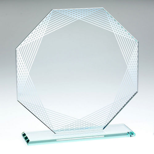 Jade Glass Octagon + Silver Lined Edges (4mm Thick) - 159mm by Legacy Outfitters