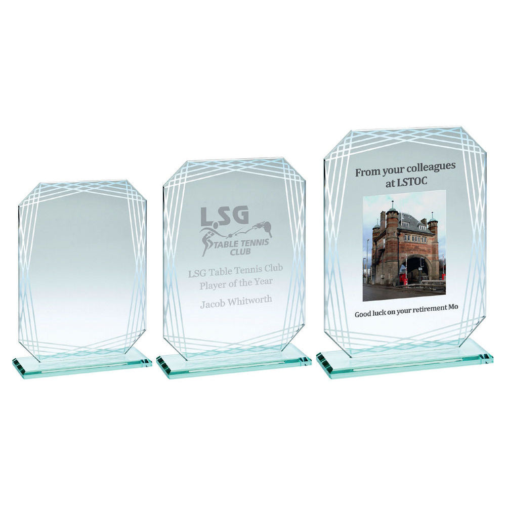 Jade Glass Rectangle + Silver Lined Edges (4mm Thick) by Legacy Outfitters