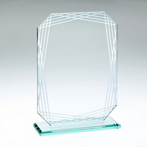 Jade Glass Rectangle + Silver Lined Edges (4mm Thick) - 171mm by Legacy Outfitters