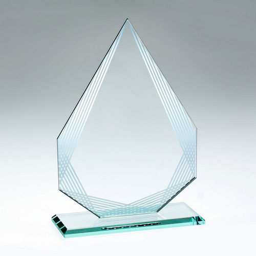 Jade Glass Diamond + Silver Lined Edges (4mm Thick) - 165mm by Legacy Outfitters