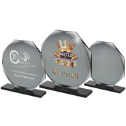 Smoked Black Glass Octagon Plaque (10mm Thick) by Legacy Outfitters