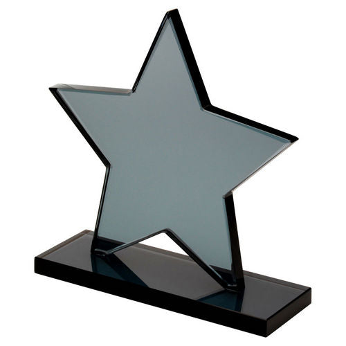 Smoked Black Glass Star Plaque (10mm Thick) - 133mm by Legacy Outfitters