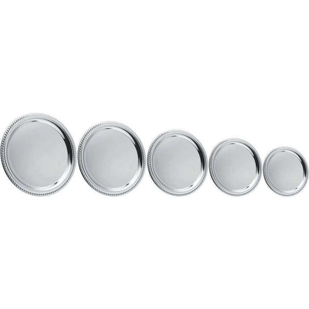 Silver Plated Iron Salver...Round With Rope Edge 0.4mm Thick by Legacy Outfitters