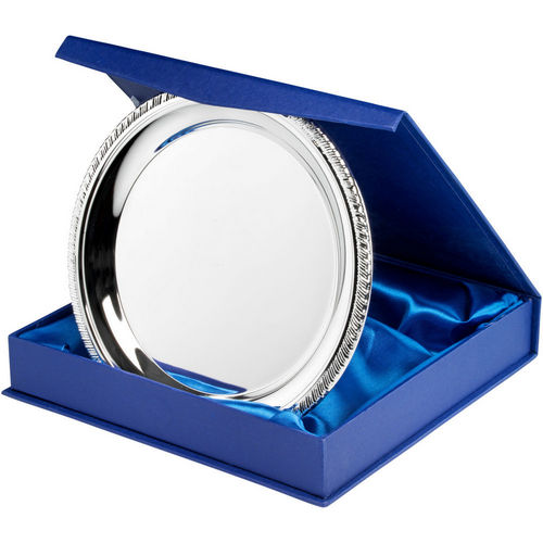 Silver Plated Iron Salver...Round With Rope Edge 0.4mm Thick - 108mm by Legacy Outfitters