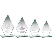 Jade Glass Tall Diamond Plaque (10mm Thick) by Legacy Outfitters