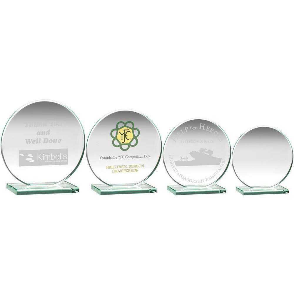 Jade Glass Round Plaque (10mm Thick) by Legacy Outfitters