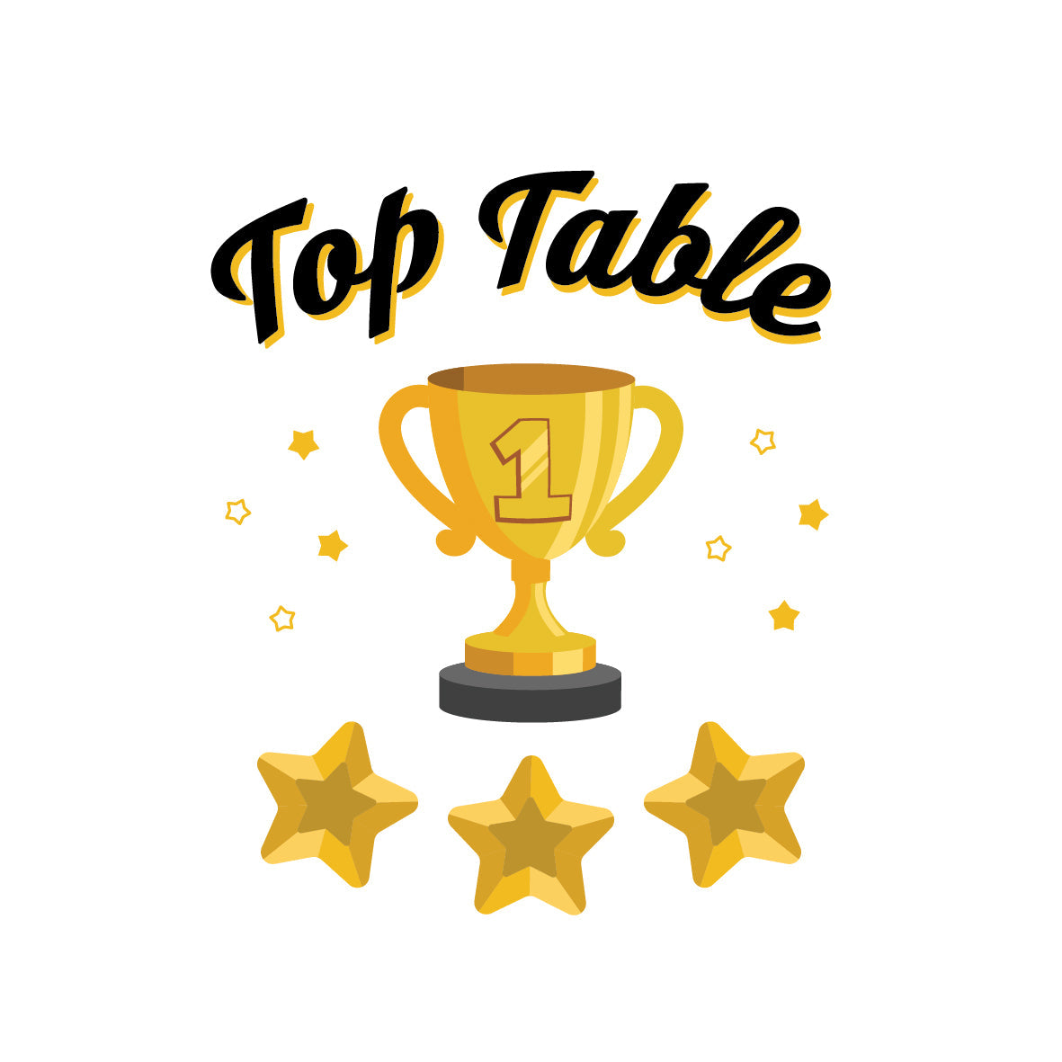 Top Table Clear Acrylic Trophy Design by School Badges UK