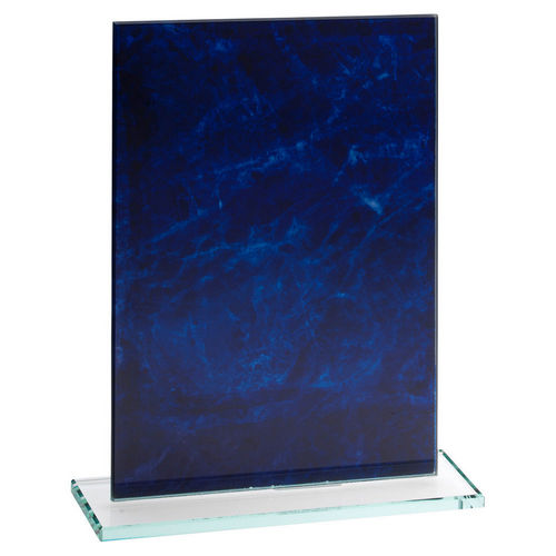 Blue Marble Backed Jade Glass Rectangle (4mm Thick) - 165mm by Legacy Outfitters