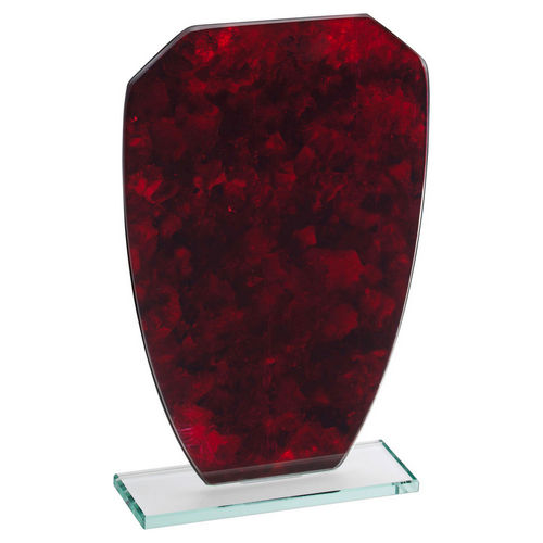 Red Marble Backed Jade Glass Shield (4mm Thick) - 165mm by Legacy Outfitters