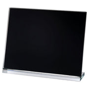 BLACK BACKED CLEAR GLASS LANDSCAPE PLAQUE -  7.5 x 9.5in